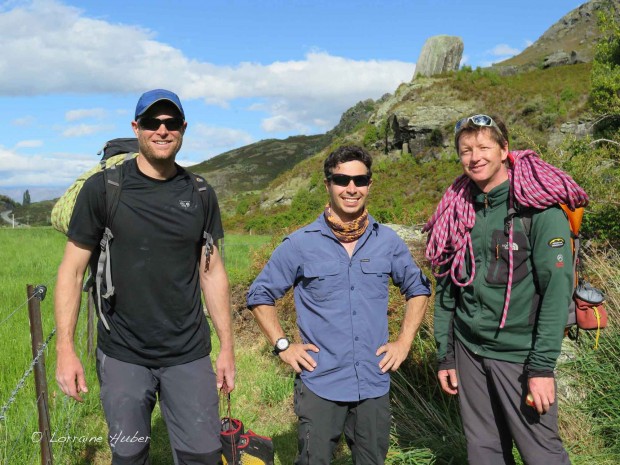 The crew: T.J., Denis and our guide Jono Gillan